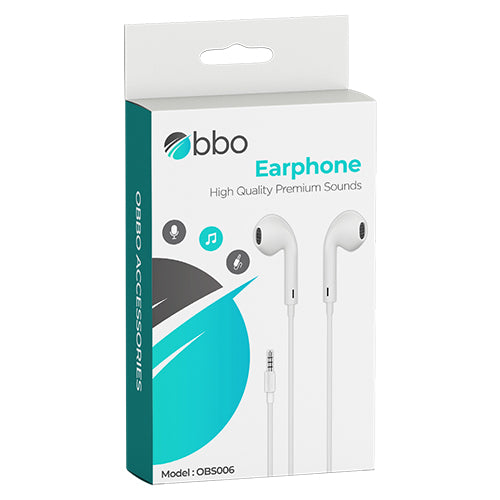 Obbo Earphone Alta Calidad Sonido Premium Blanco OBS006