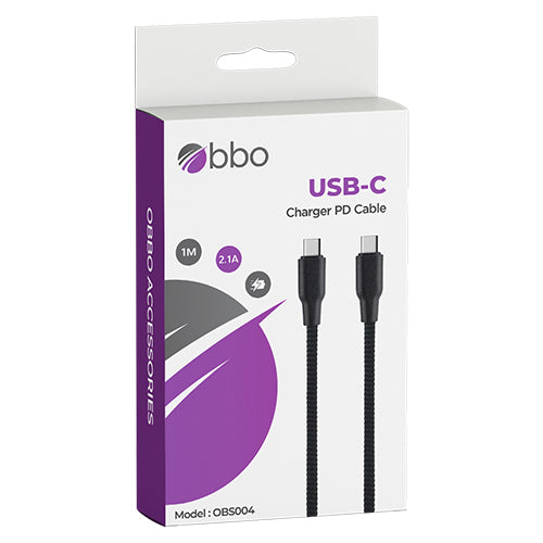 Obbo Cable Tipo-C a Tipo-C PD 1M 2.1A OBS004