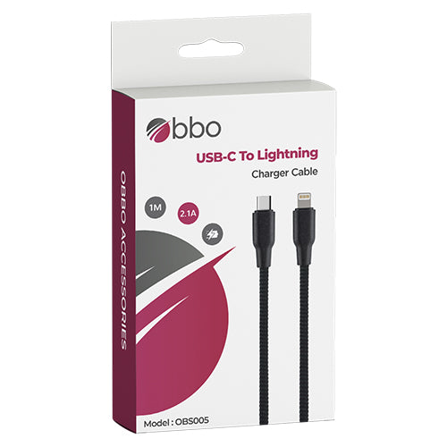 Obbo Cable Tipo-C a Lightning 1M 2.1A OBS005